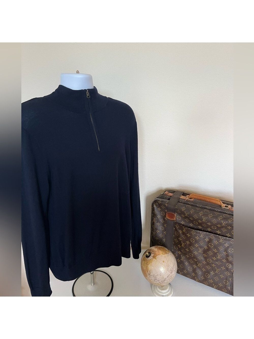NWOT J. Crew Navy 100% Italian Merino Wool Size L